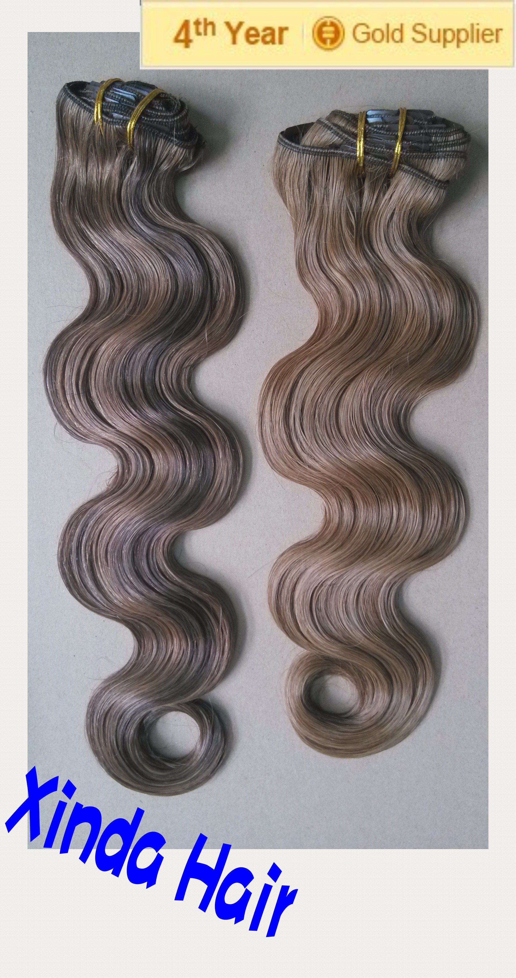 Factory Wholesale 120g 160g 200g clip in virgin human european hair extensions