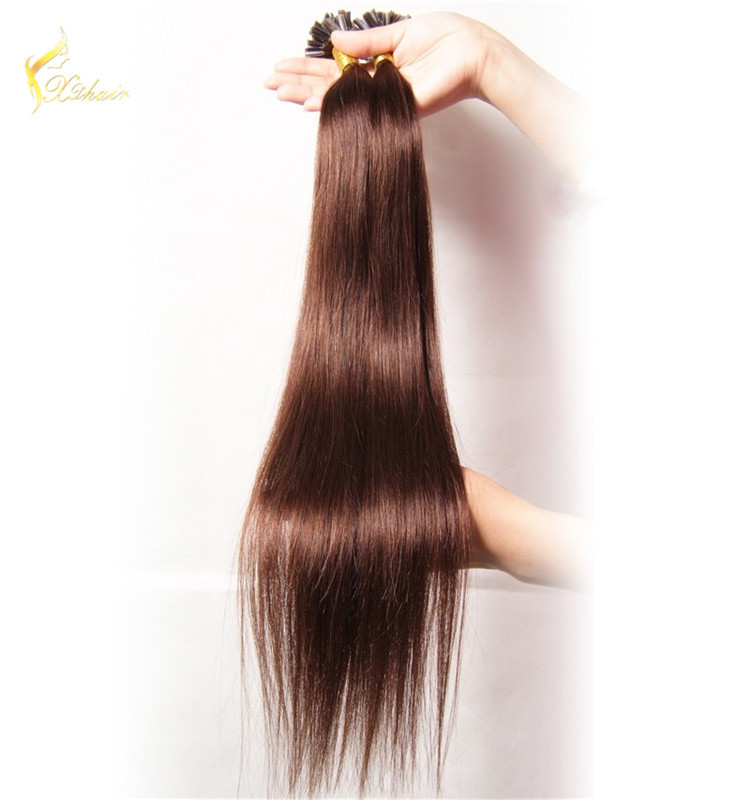Factory cheapest price wholesale double drawn u tip hair extension 100% Indian remy hair extension