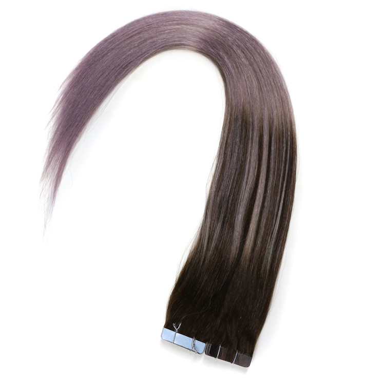 Natural color 100% unprocessed PU tape in hair extensions