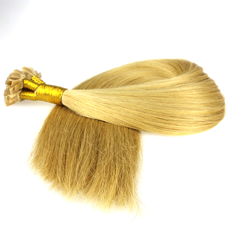 Flat Tip Hair Silk Straight 100 Piece/Lot Feeling Soft And Gliding Authentic European Virgin Human Hair