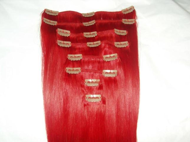 Full head Set 150g 18inch Clip In Human Hair Extension, Indian Remy wholesale thick clip in extentions