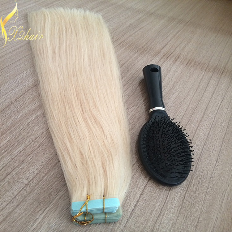 Fusion tape hair extension through Brazilian keratin hair straightening treatment high demand remy Brazilian wavy hair