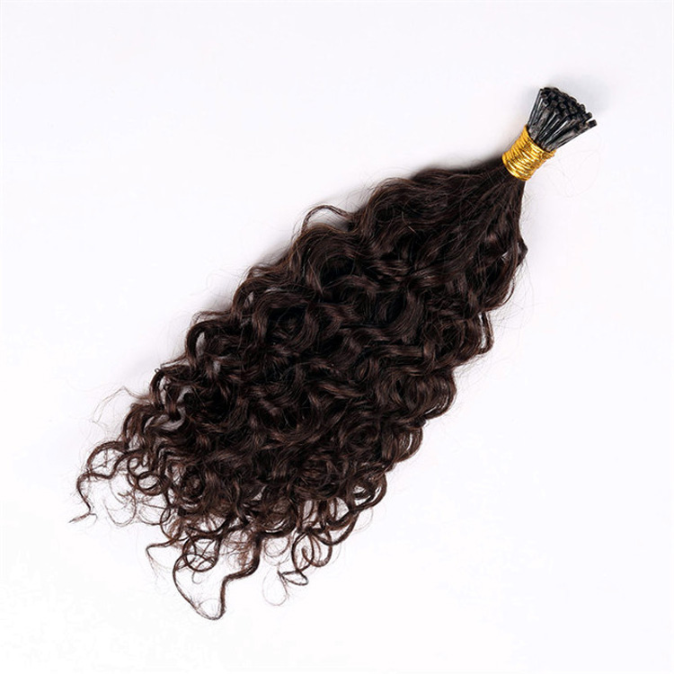 Good Quality Indian Hair i tip hair extensions kinky curly