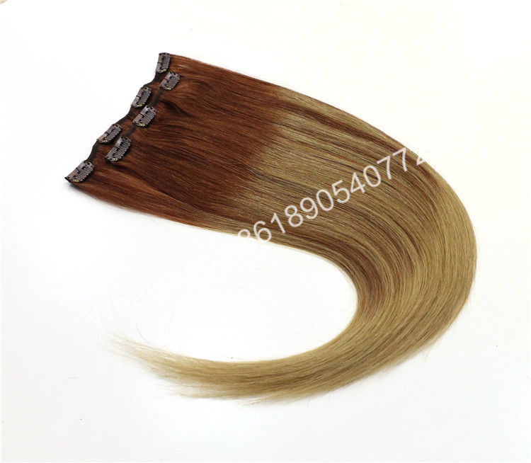 Good quality brazilian professional 8 pieces full set chinese clip hair