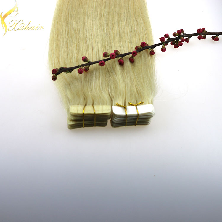 Grade 6a double drawn tape hair extensions 100% brazilian human hair stick tape hair extension