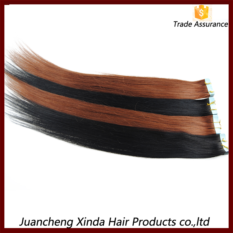 Grade6A Glatte Bandhaarverlängerung heißer Verkauf in Haar Markt doppelseitigem Klebeband Haar