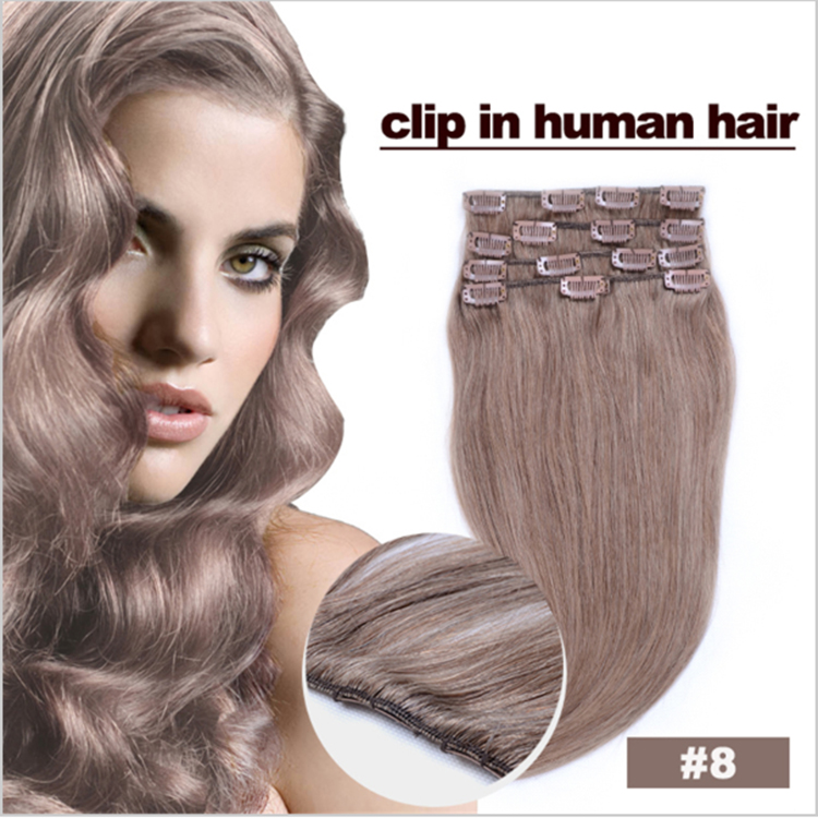 HOT SALING full head clip in human hair extensions, clip in human hair with best quality, extensions clip ins hair