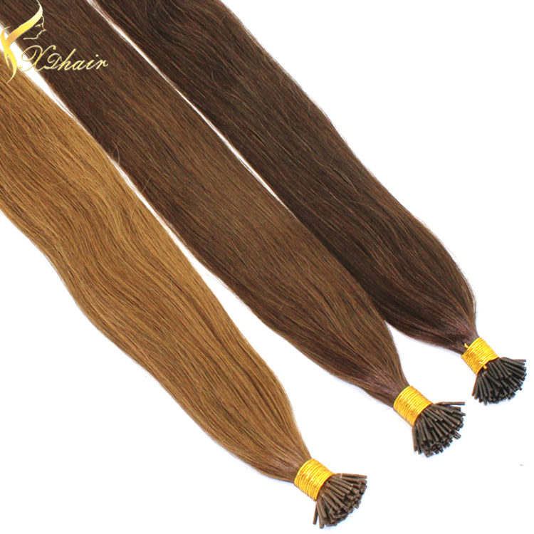 High positive feedback wholesale i tip 100% virgin indian remy hair extensions