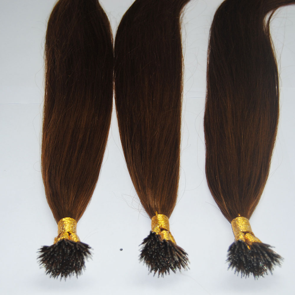 High quality nano tip nano beads hair extension virgin remy indian brazilian peruvian hair