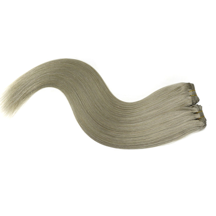 High quality raw unprocessed grade 8a gray hair extensions