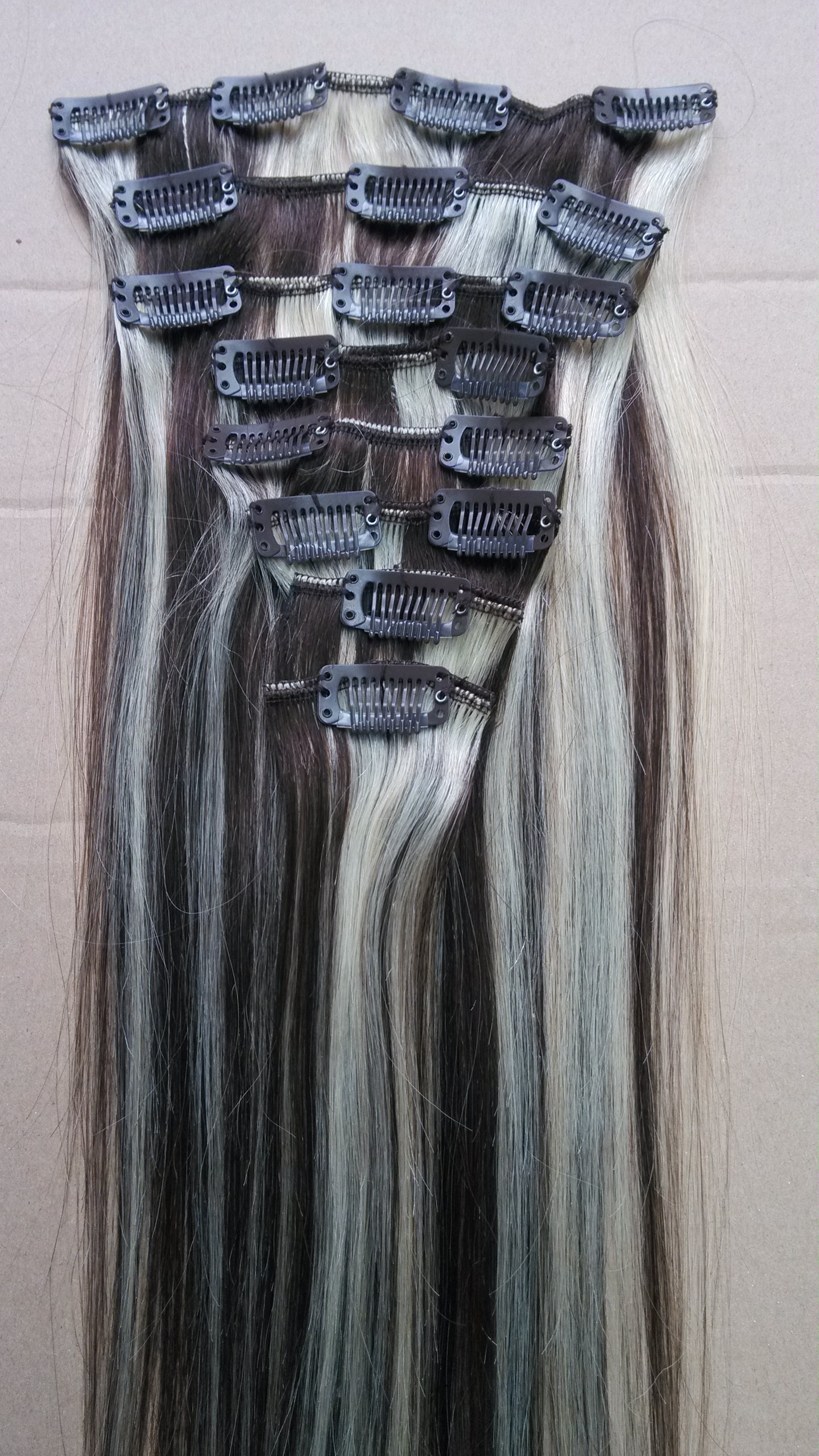Hot China Products Wholesale Real Natural Black Human Clip In Hair Extension For African American