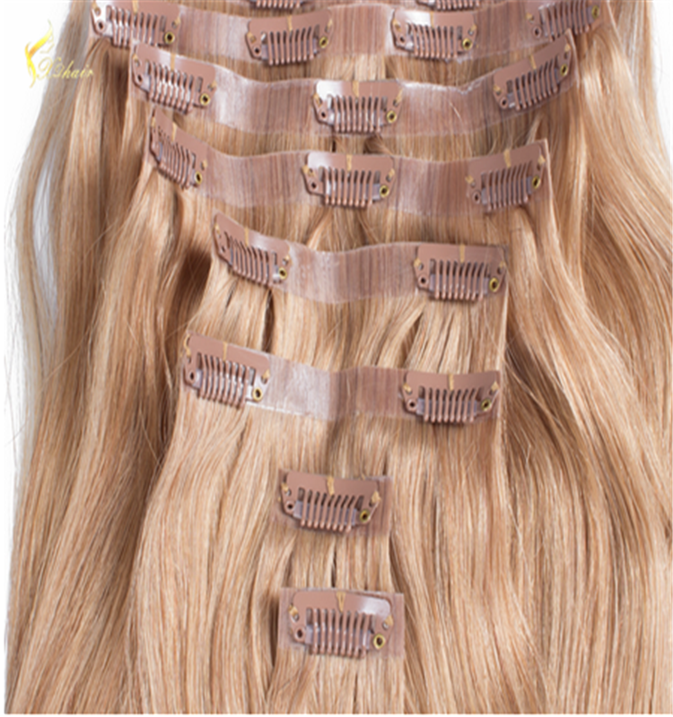 Hot New Products Factory Wholesale PU/skin weft clip in human hair extensions