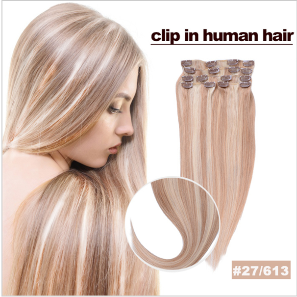 Hot Sale Factory Cheap Price High Quality 100% Human Remy One Piece Clip In Human Hair Extensions