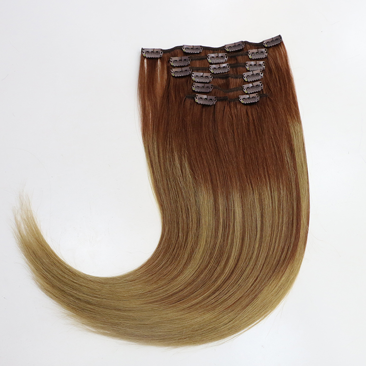 Hot Sale Virgin Tangle/Shedding Free Wholesale Price Clip-In Hair Extension white clip in hair extension Clip Hair Extension