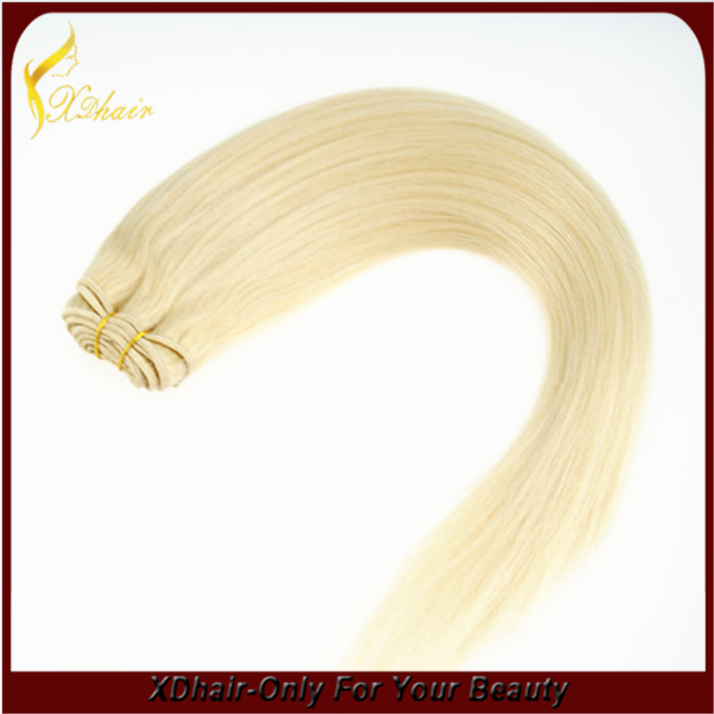 Hot Sell Double Weft 7A  Remy Brazilian Hair Extension color 613 hair weft