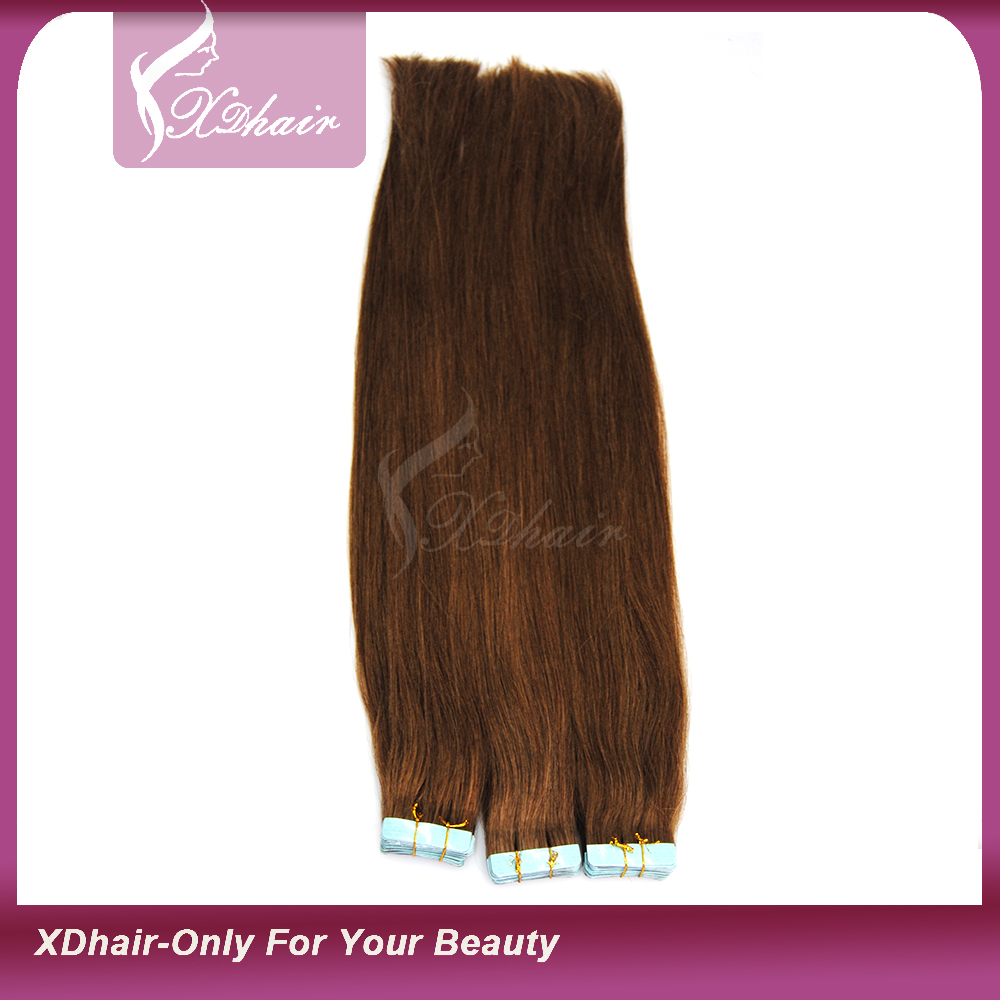 Hot selling 14-26inch soft brazilian remy human hair pu skin weft hair extensions tape hair extensions