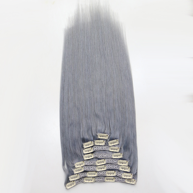 Hot selling Timly delivery grey hair clip in extensions