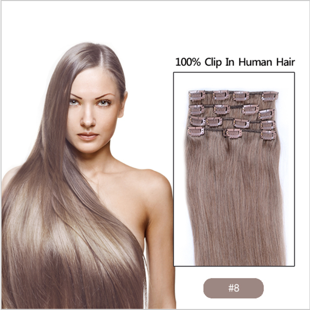 Hot selling!!!Xinda hair high quality cheap 100% human hair clip in hair extension