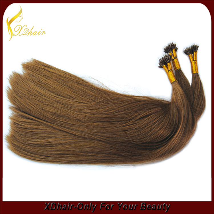 Hot selling high quality 100% unprocessed Indian human hair full ends nano ring hair extension