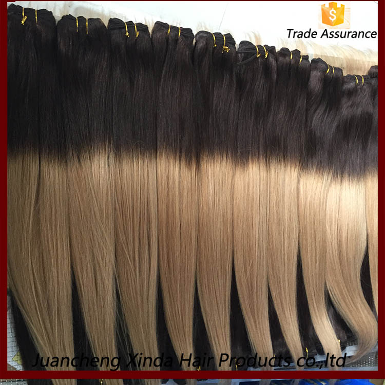 Cabelo Humano Remy tecem Dois 100g Cor Tone / peça Hair Extension / Ombre Cor Remy Hair Tissagem