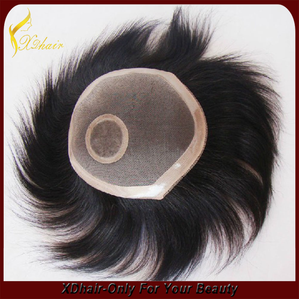 Human hair toupee virgin remy indian hair popular fashion hair