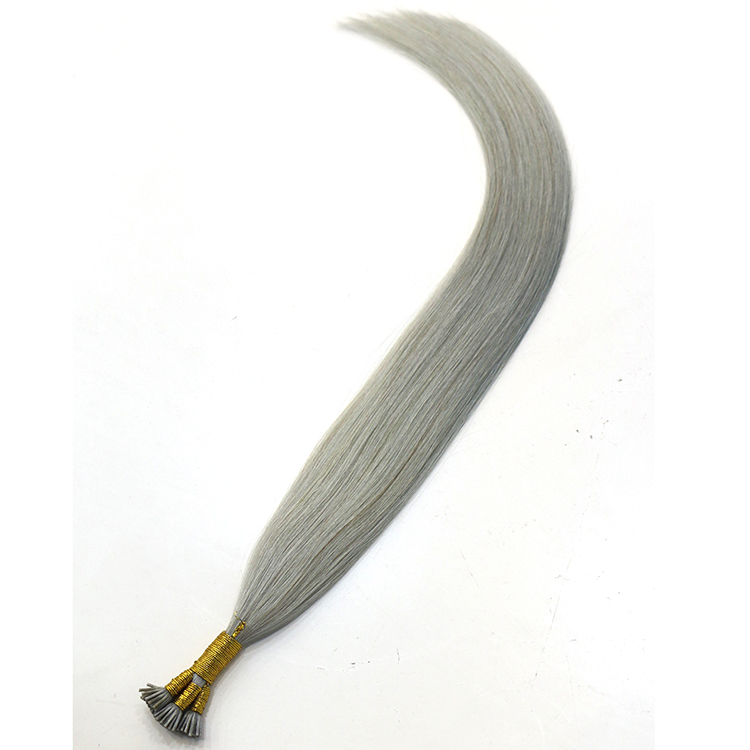 wholesale price 20" gray color fusion I stick tip hair extensions