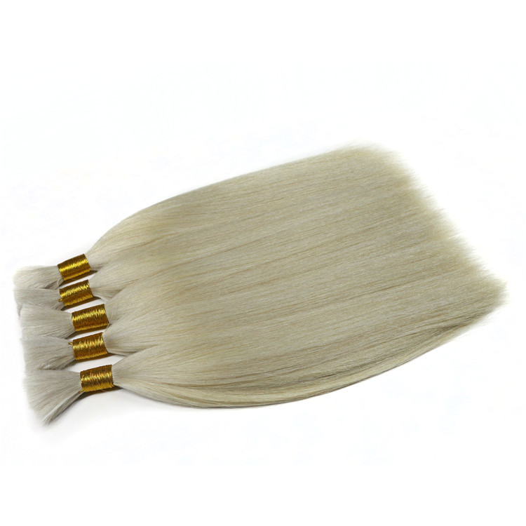 In stock hot sale fashion grade 8A unprocessed silver gray color bulk hair