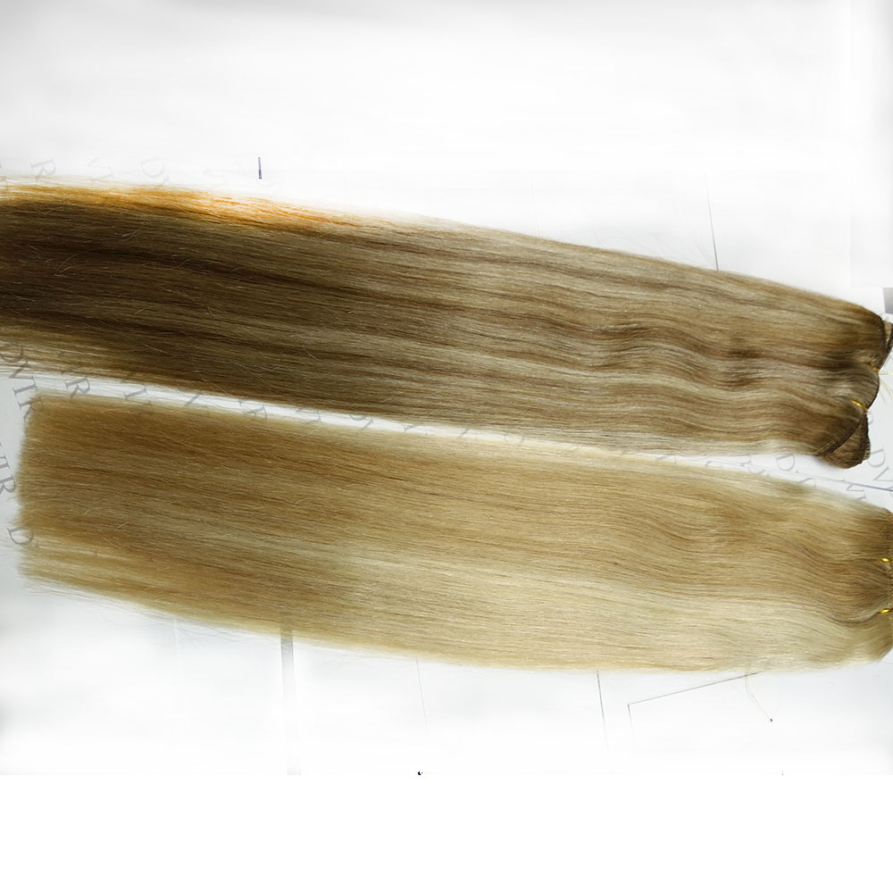Mischfarbe Haarwelle seidiges weiches gerades Haar reines remy indisches Haar
