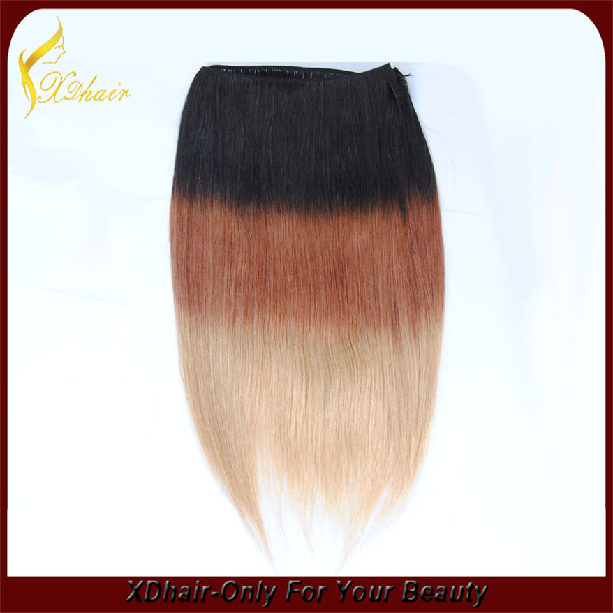 Weave más de moda del pelo de la Virgen Ombre color trama del pelo humano