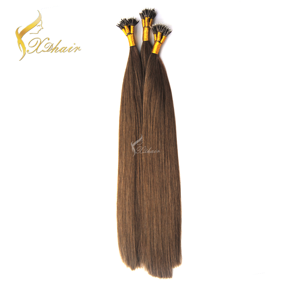 Nano Tip Hair 100% Human Hair Extensions Wholesale High Quality Cheap Price Double Drawn Trade Assurance on Alibaba