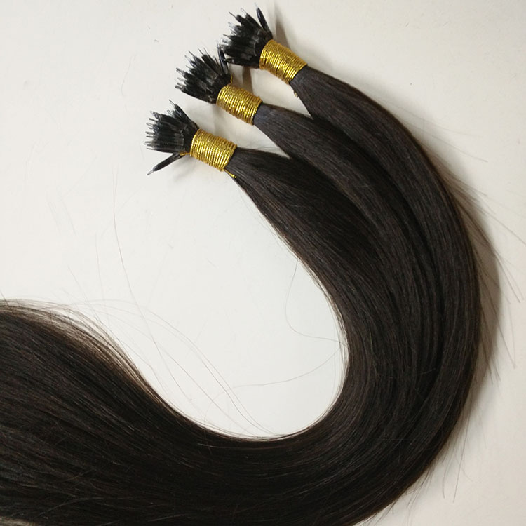 Nano bead human hair extension steel tip hair 0.5g and 1g strand hair