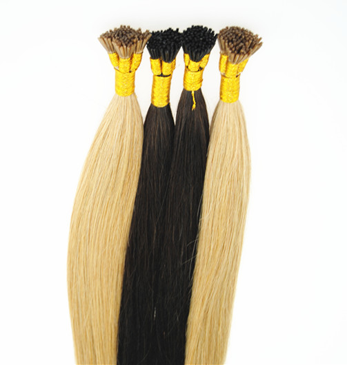 Natural color top quality100% Brazilian vigin remy hair I-tip hair extension for black women