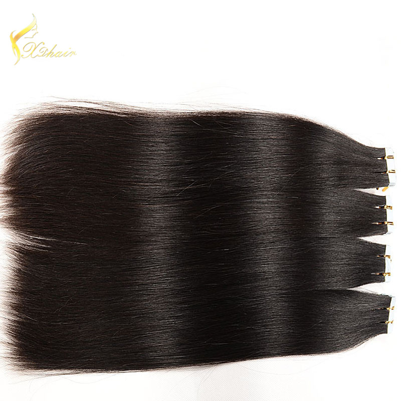 New Arrival #1 Silk Straight Tape in Human Hair Extensions Thick Brazilian Hair Bundles China Wholesale Price