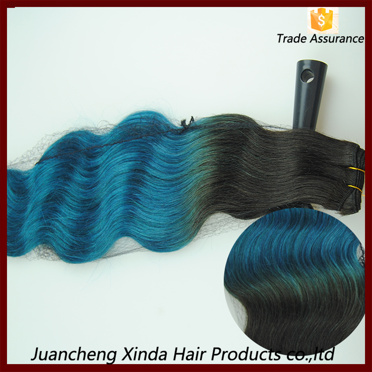 New coming soft and smooth high quality  two tone ombre remy hair weaving