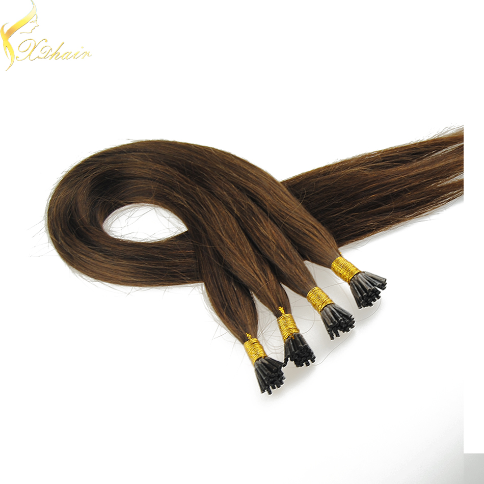 No Tangle Never Shedding Best Selling Top Quality Double Drawn Wholesale i tip remy   human hair extensions top quality