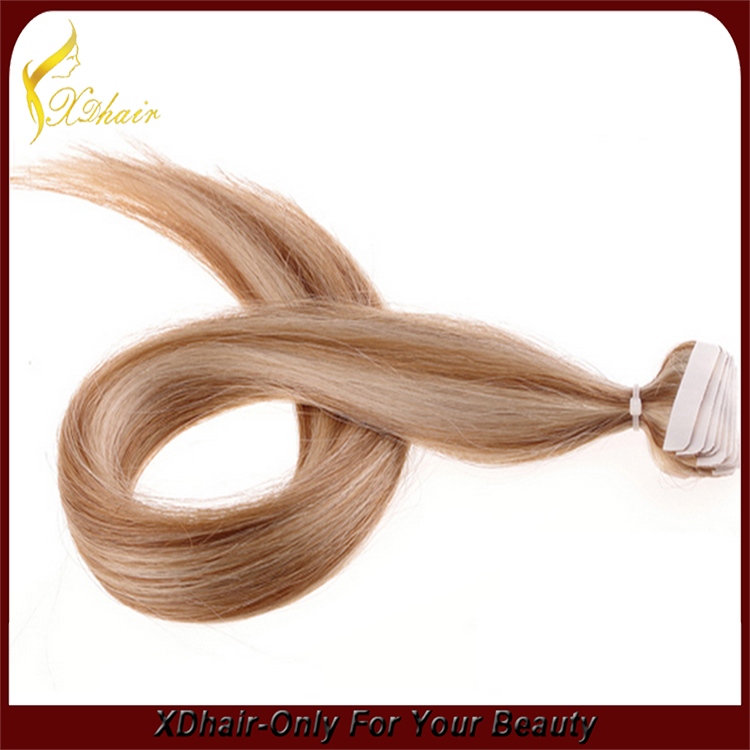 No shedding no tangle new style blue glue 100% Brazilian virgin remy hair Germany blue glue beautiful colored tape hair extension