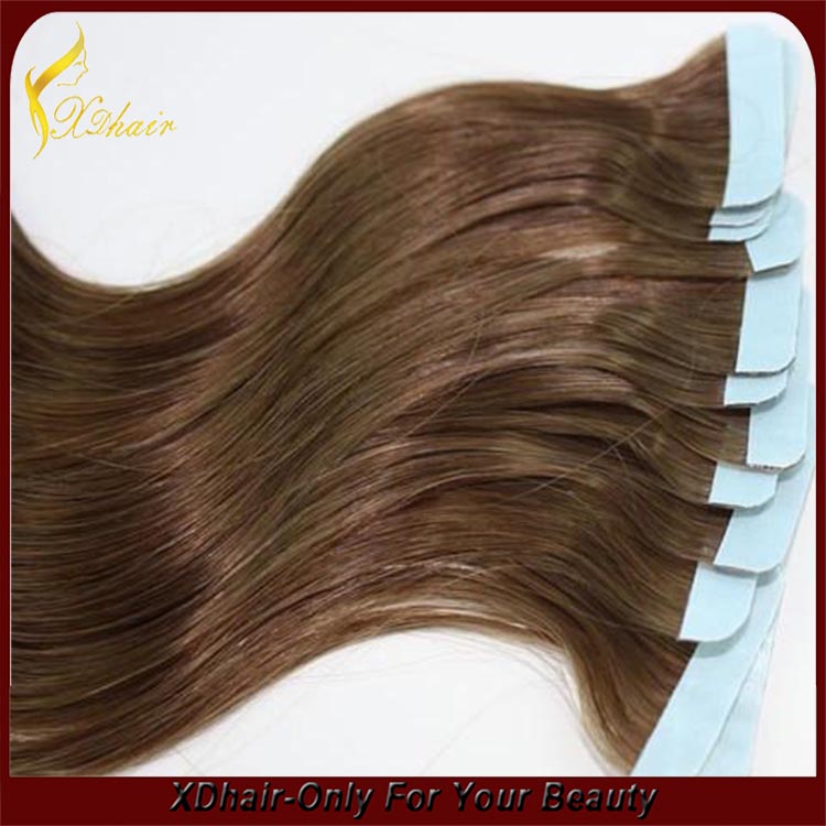 Premium quality 9a virgin wholesale cheap 20 inch double drawn tape hair extensions indian remy