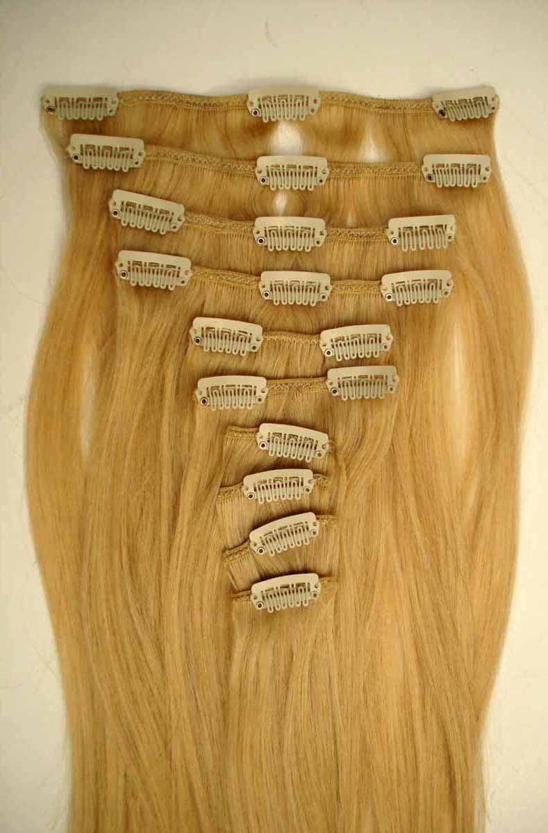 Promotion Double Drawn Remy Clip in Hair Extensions 220gram thick human hair clip in hair