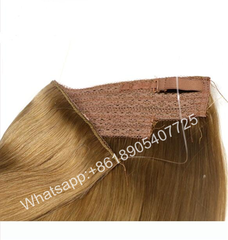 Quick application One Piece Human flip Hair halo hair Extension Blonde Highlight Hair Wholesale