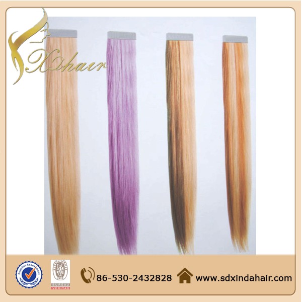 Remy Tape Hair Extensions,Double Drawn Colorful Indian 100 Human Hair Tape In Hair Extentions