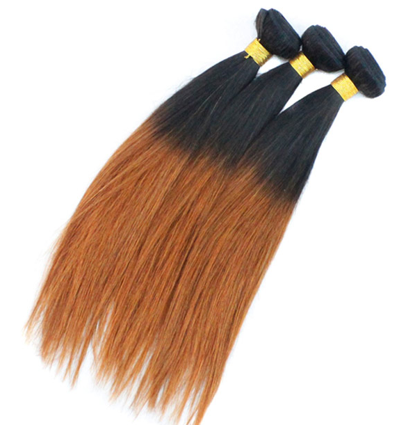 Shade Menschenhaarverlängerung Dip Dye Schuss 100g / pc Wellen 160g / pc ombre Haar