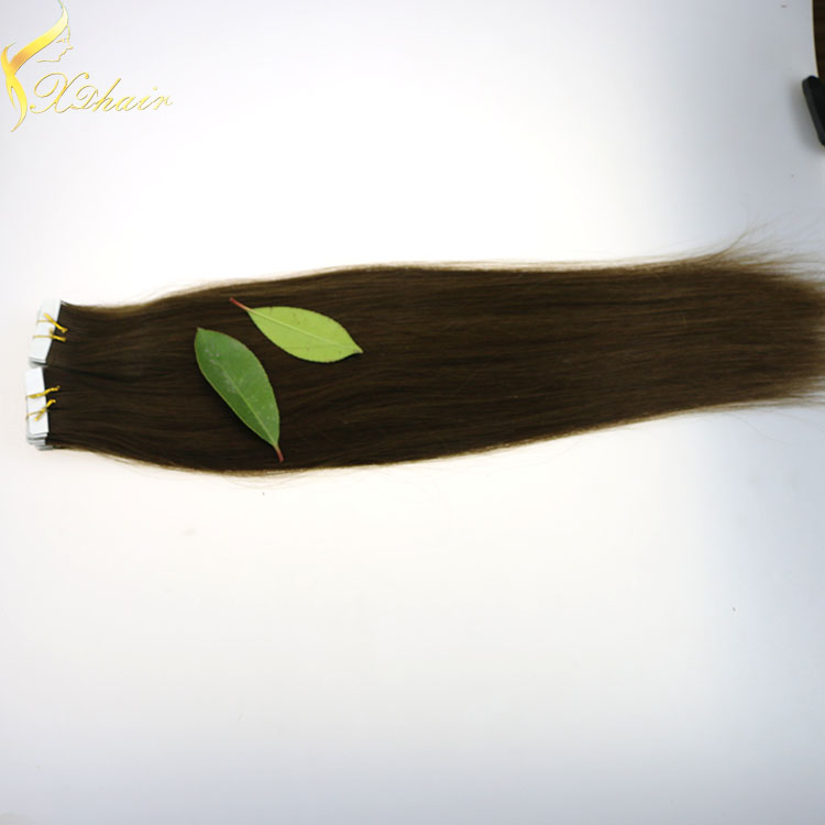 Skin weft hair extension type and silky straight wave tape hair extensions 100% natural hair