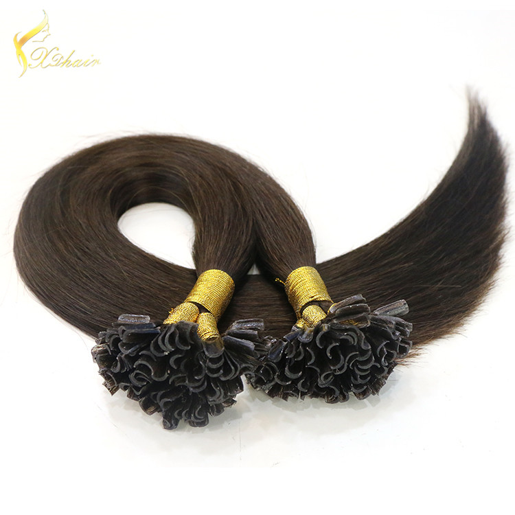Straight double drawn 1g/standard u tip hair nail tip human hair extension qingdao hair factory