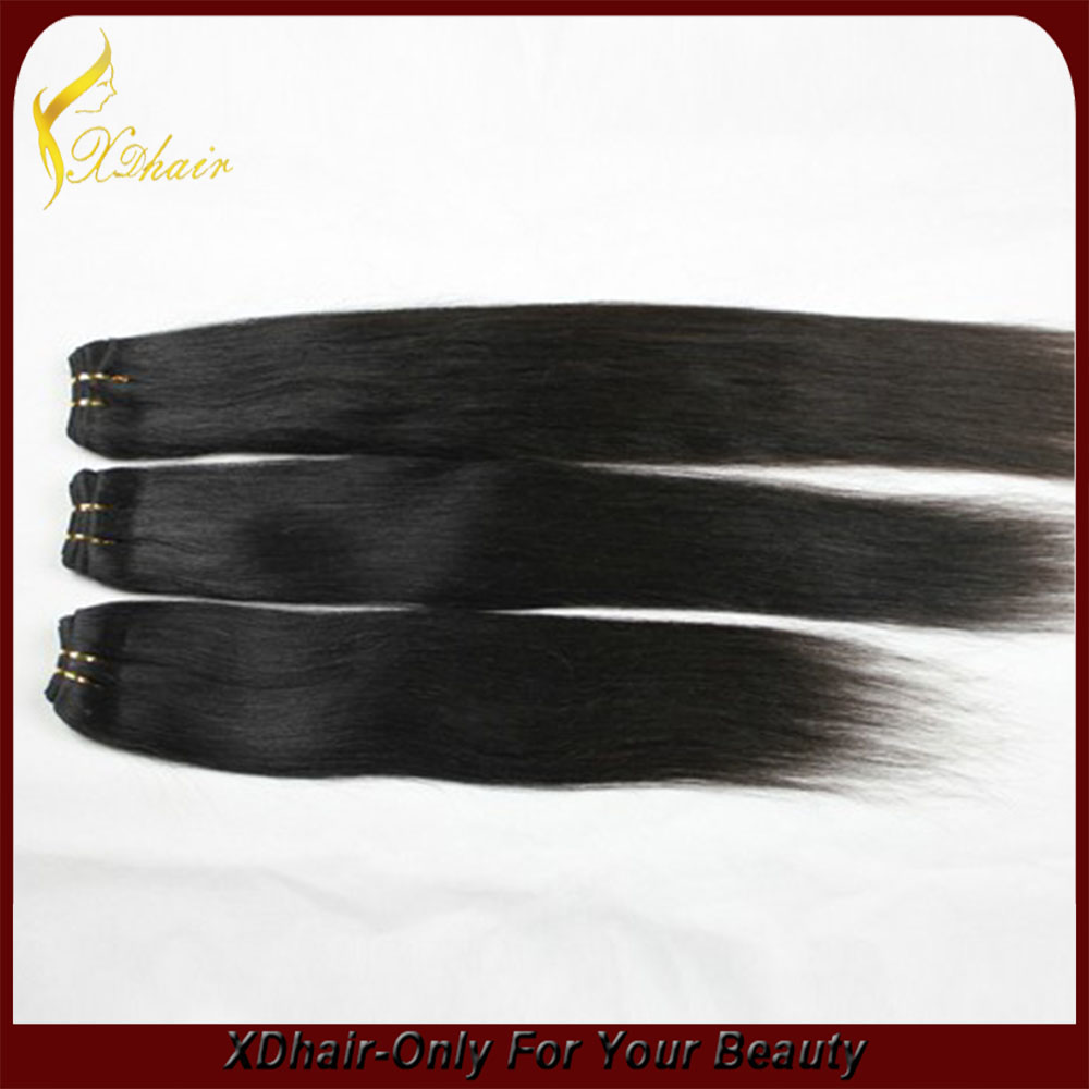 Straight soft  human hair wave tangle free long lasting  hair extension