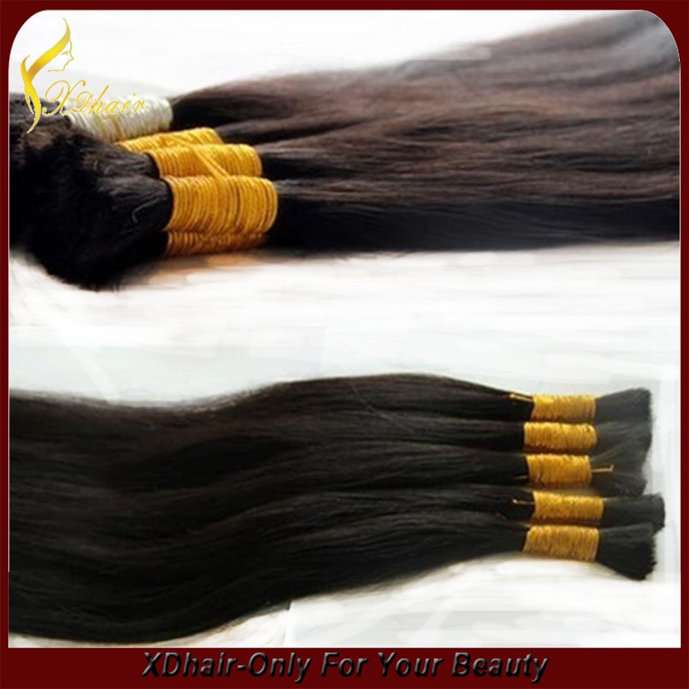 Super quality virgin bulk hair unprocess  hair  100gram per pack wholesale factory price
