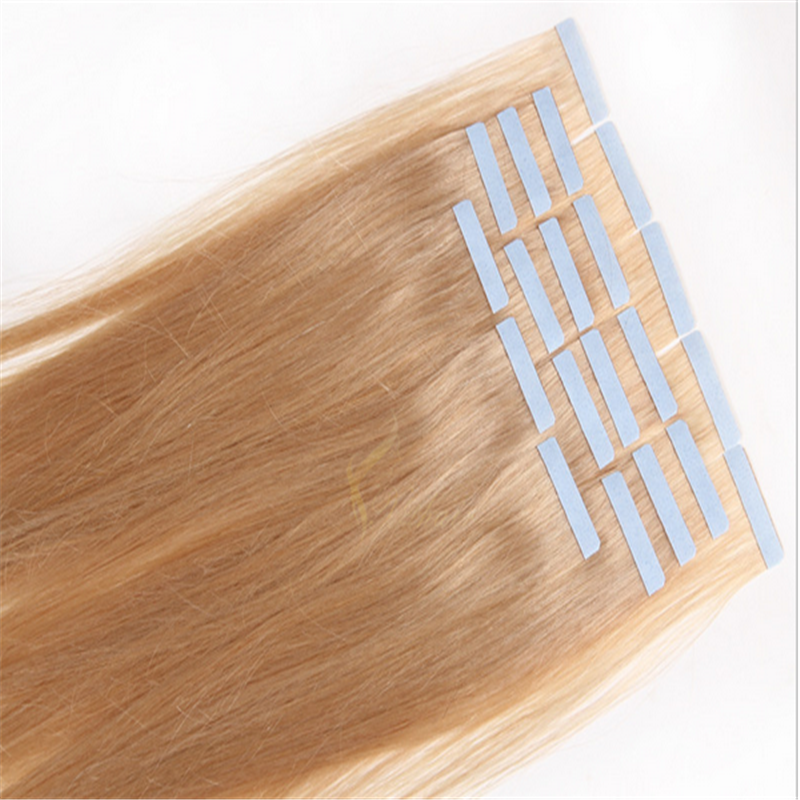 Tape Human hair extensions light color virgin brazilian hair pu skin wefts for women