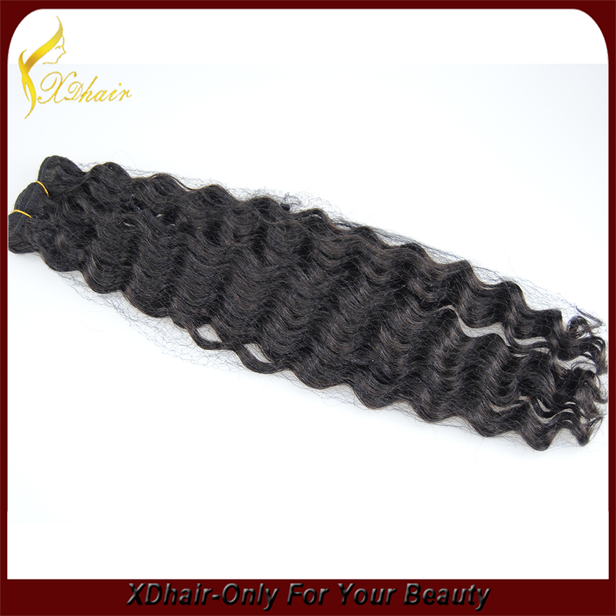 Top Quaility 100% Virgin Human Hair Weft Extension Grade 5A  Deep Wave Hair Weaving