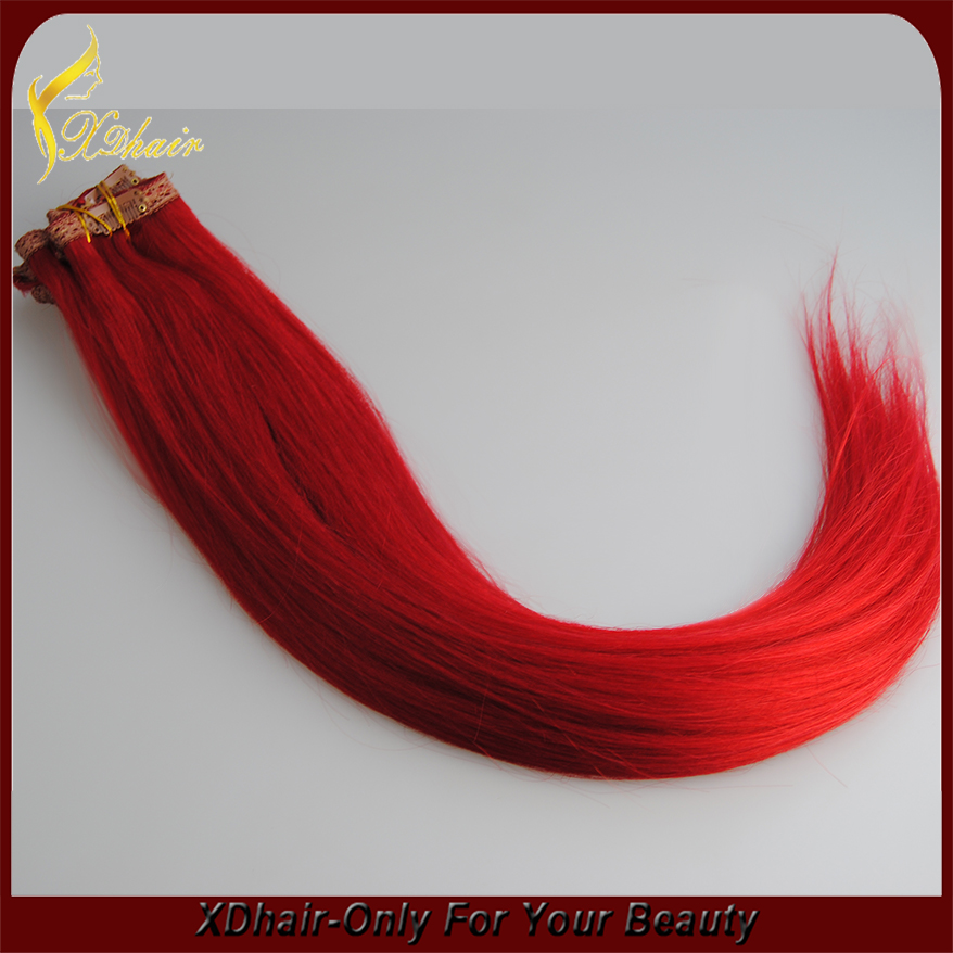 Top Quality Factory Price vrigin remy lace clip in hair extension No Shedding No Tangle double drawn
