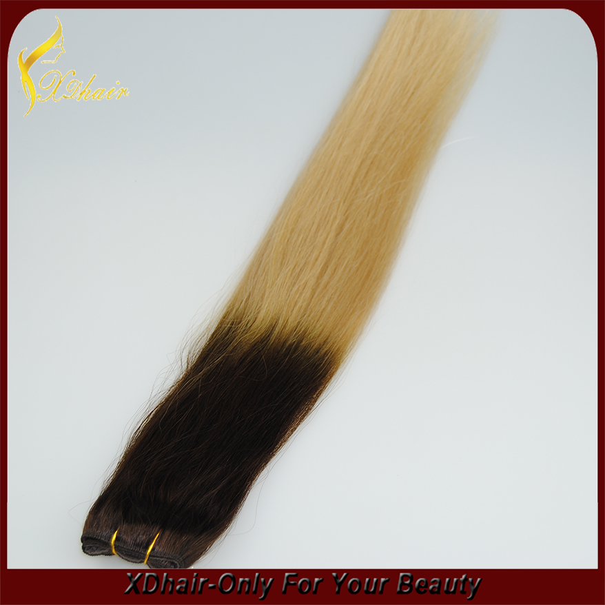 Top Quality Remy Ombre Cor de cabelo de trama Fábrica de Preços por Atacado Humano Weave Cabelo