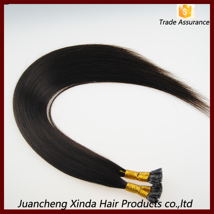 Top grade unprocessed cheap wholesale 100% brazilian remy yaki hair extension prebonded i tip hair